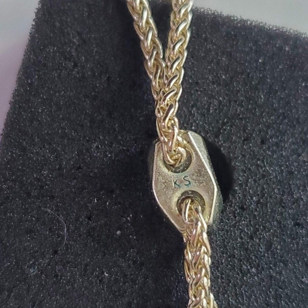 Kendra Scott Eva Gold Long Tassel Necklace Black Opaque Glass Beaded Pendant - Picture 7 of 9